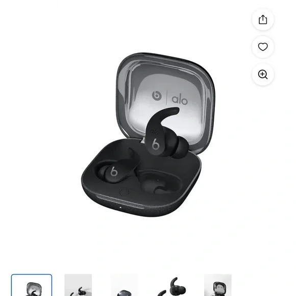 NEW Beats by Dre Black X Alo edition Wireless Earbuds w/ Glittery Charging Case - Picture 4 of 4